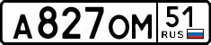 License plate Russia, Cars