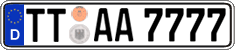 German license plate, Regular plates