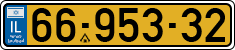 License plate of Israel, Regular plates