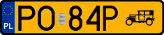 License plates of Poland, Oldtimers