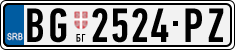 License plate of Serbia, Cars