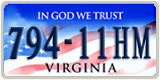 Virginia, In God We Trust (123-45AB)