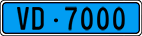 License plate of Switzerland, Work and fire vehicles (blue)