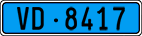 License plate of Switzerland, Work and fire vehicles (blue)