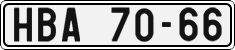 License plate of the Czech Republic, Cars (1960)