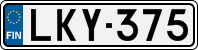 License plate of Finland, Cars