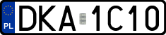 License plates of Poland, Regular car plates