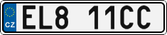 License plate of the Czech Republic, Electric vehicles