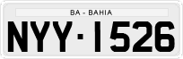 License plate of Brazil, Private owners (1990)