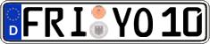 German license plate, Regular plates