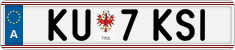 License plate of Austria, Regular plates