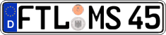German license plate, Regular plates