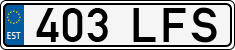 License plate of Estonia, Regular car plates