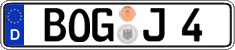 German license plate, Regular plates
