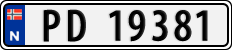 License plate of Norway, Cars
