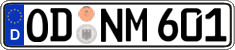 German license plate, Regular plates