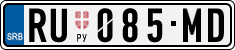 License plate of Serbia, Cars