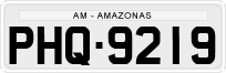 License plate of Brazil, Private owners (1990)