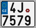 License plate of the Czech Republic, Motorcycles (2001)