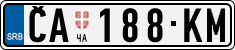 License plate of Serbia, Cars