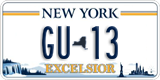 New York, County plate (AB-123)