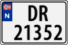 License plate of Norway, Cars