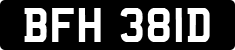 License plate of the United Kingdom, 1963 year system