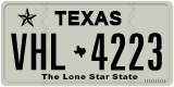 Texas, Regular plates (2012) (АBC-1234)