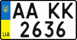 License plate Ukraine, Regular plates (2004)
