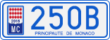 License plate of Monaco, Cars