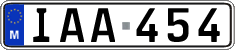License plate of Malta, Regular plates (ABC 123)