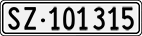 License plate of Switzerland, Cars