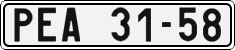 License plate of the Czech Republic, Cars (1960)