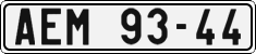 License plate of the Czech Republic, Cars (1960)