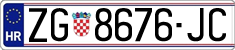 License plate of Croatia, Regular plates