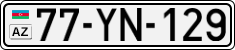 License plate of Azerbaijan, Cars