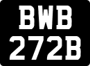 License plate of the United Kingdom, 1963 year system