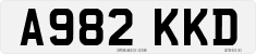 License plate of the United Kingdom, 1983 year system