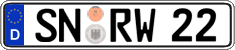 German license plate, Regular plates