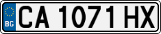 License plate of Bulgaria, Cars