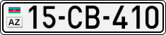 License plate of Azerbaijan, Cars