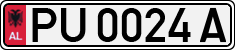 License plate of Albania, Cars (1993)