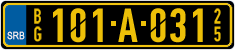 License plate of Serbia, Diplomatic