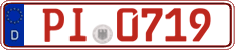German license plate, Red license plates