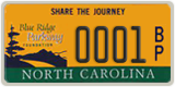 North Carolina, Specialty plates (XXXX A/B)