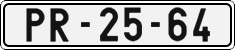 License plate of the Czech Republic, Cars (1960)