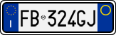 License plate of Italy, Cars (1994 year series)