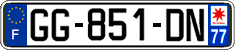 French license plate, SIV (ordinary)