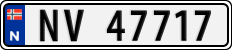 License plate of Norway, Cars