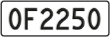 License plate of New Zealand, AB1(234)
